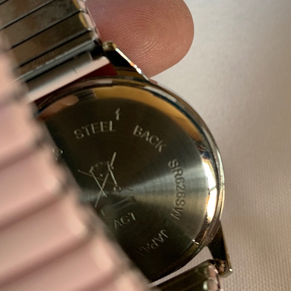 Working Pink and Silver Tone Watch with Rhinestones and New Battery! - Picture 7 of 7